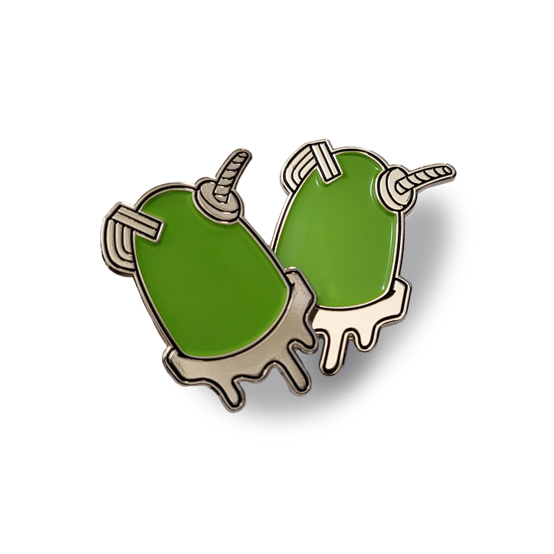 2 Green Gaso pins on a white background