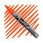 4mm round nib loop marker with a Tilburg Orange nib ,grey body and black text over a tilburg orange swatch