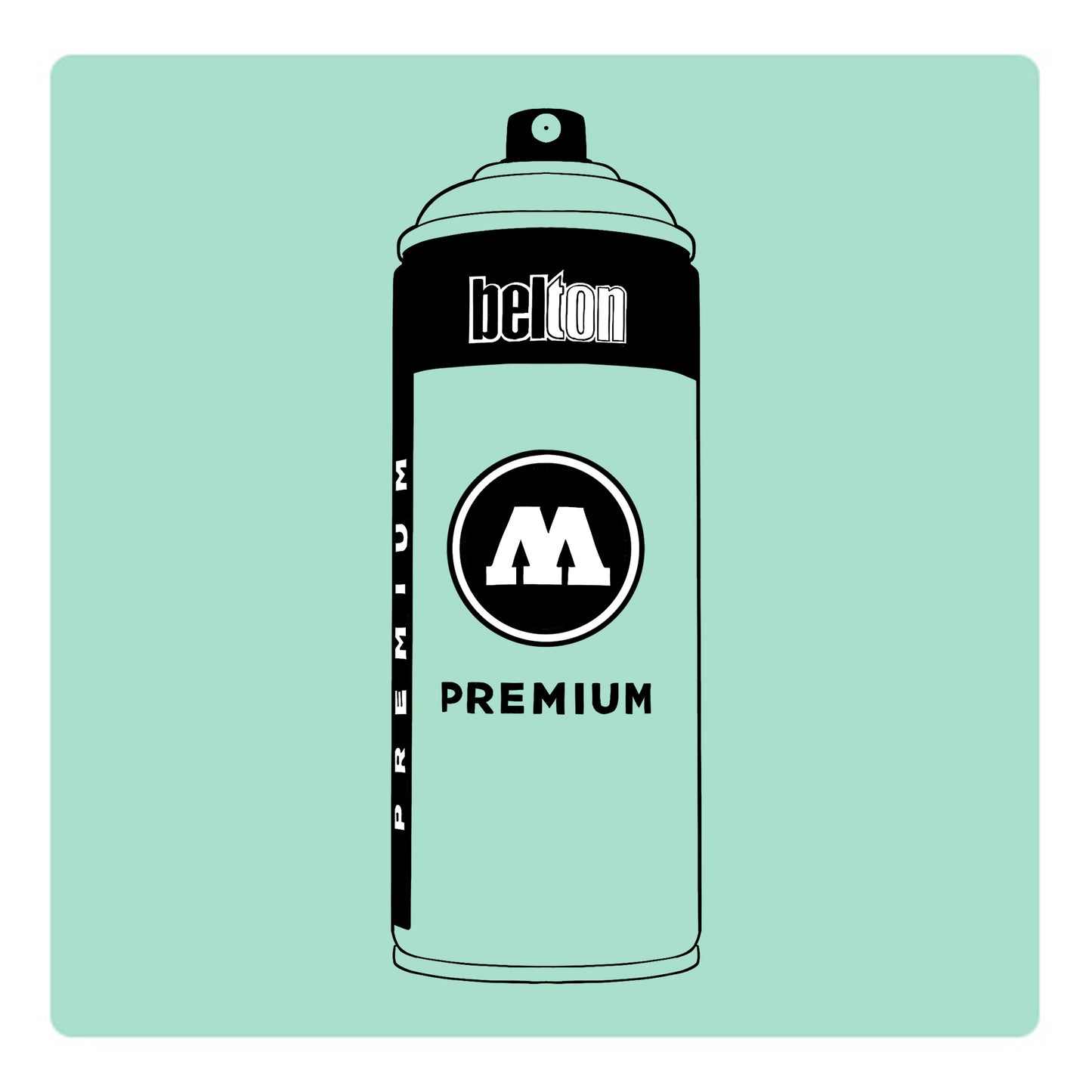 Belton Molotow premium spray paint in color Baby Blue