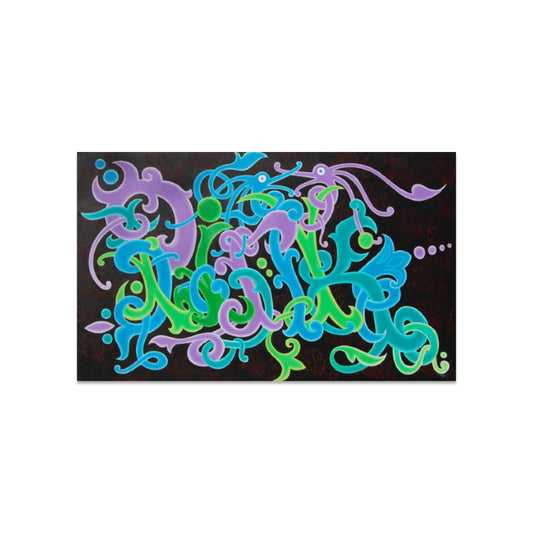 Celtic inspired canvas art print by graffiti artist Lady Pink