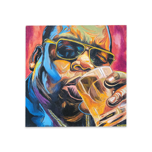 Street art style Biggie Smalls portrait by Knef for art collectors