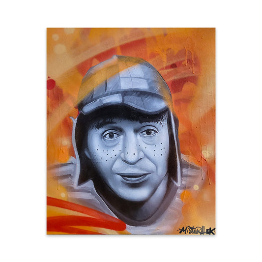 El Chavo, Latin TV celebrity portrait painting on canvas