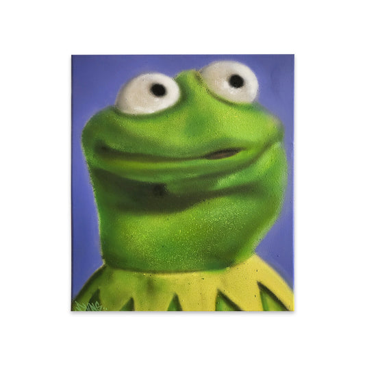 Kermit the frog painting by street artist DVNS. 