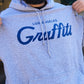Los Angeles Graffiti pullover grey hoodie
