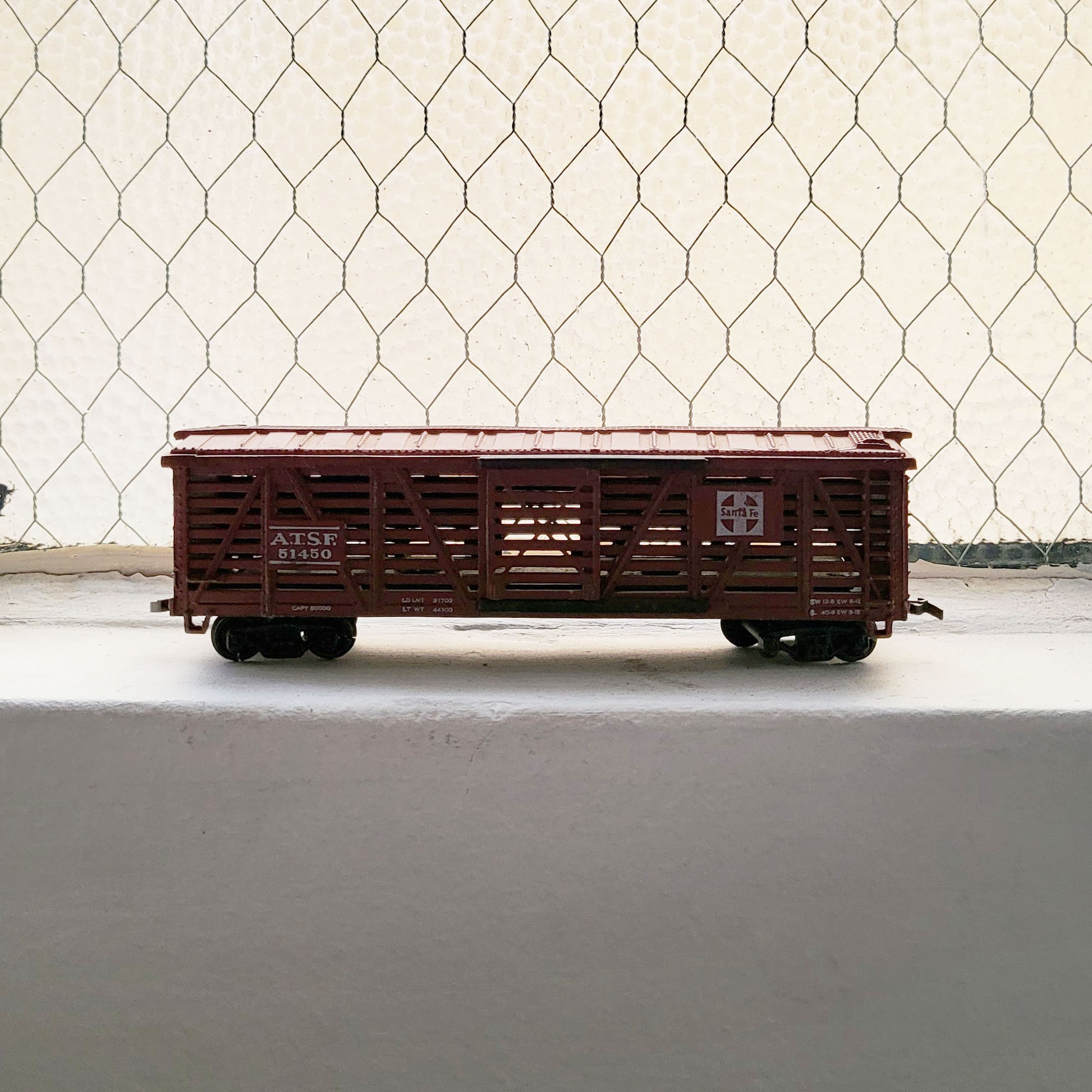 HO model toy 'Santa Fe ATSF 51410' train boxcar for graffiti writer gifts and train enthusiasts. 