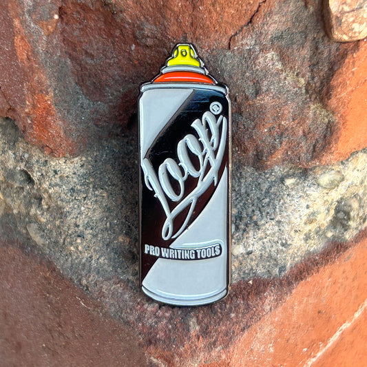 Loop Colors graffiti spray paint brand aerosol can mini enamel pin