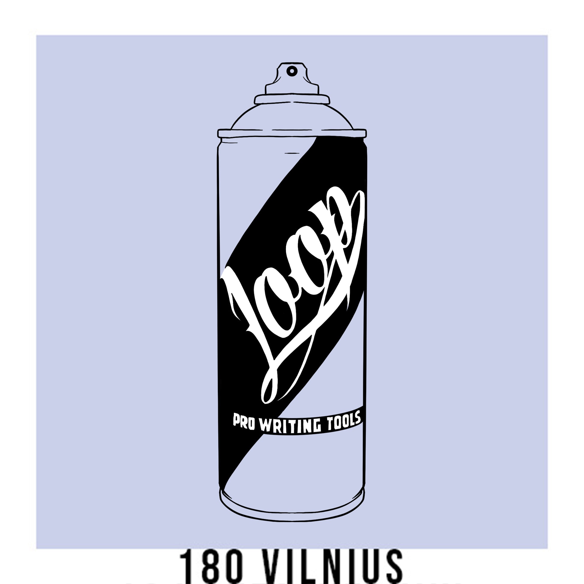 Loop colors graffiti artist spray paint in Vilinus violet.