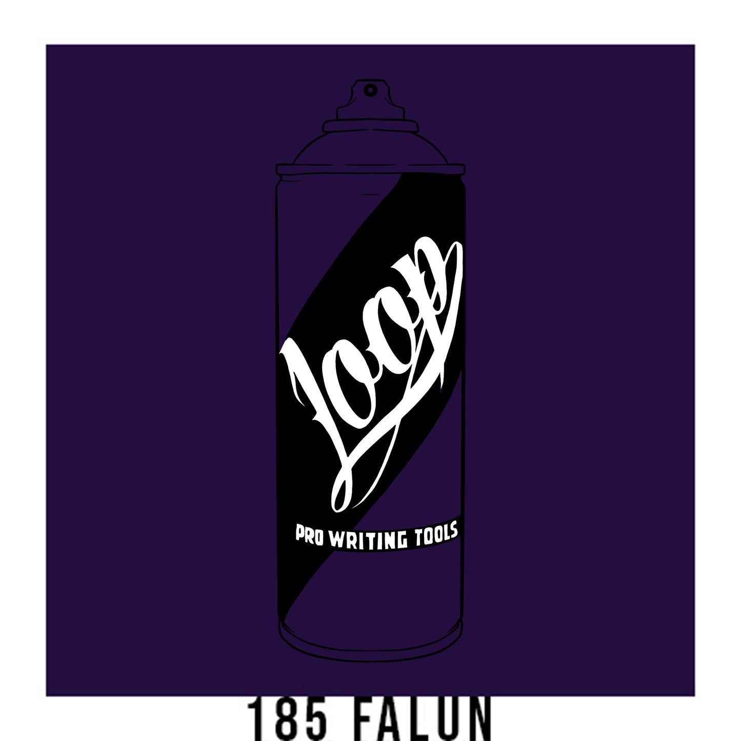 Loop colors graffiti artist spray paint in Falun dark violet.