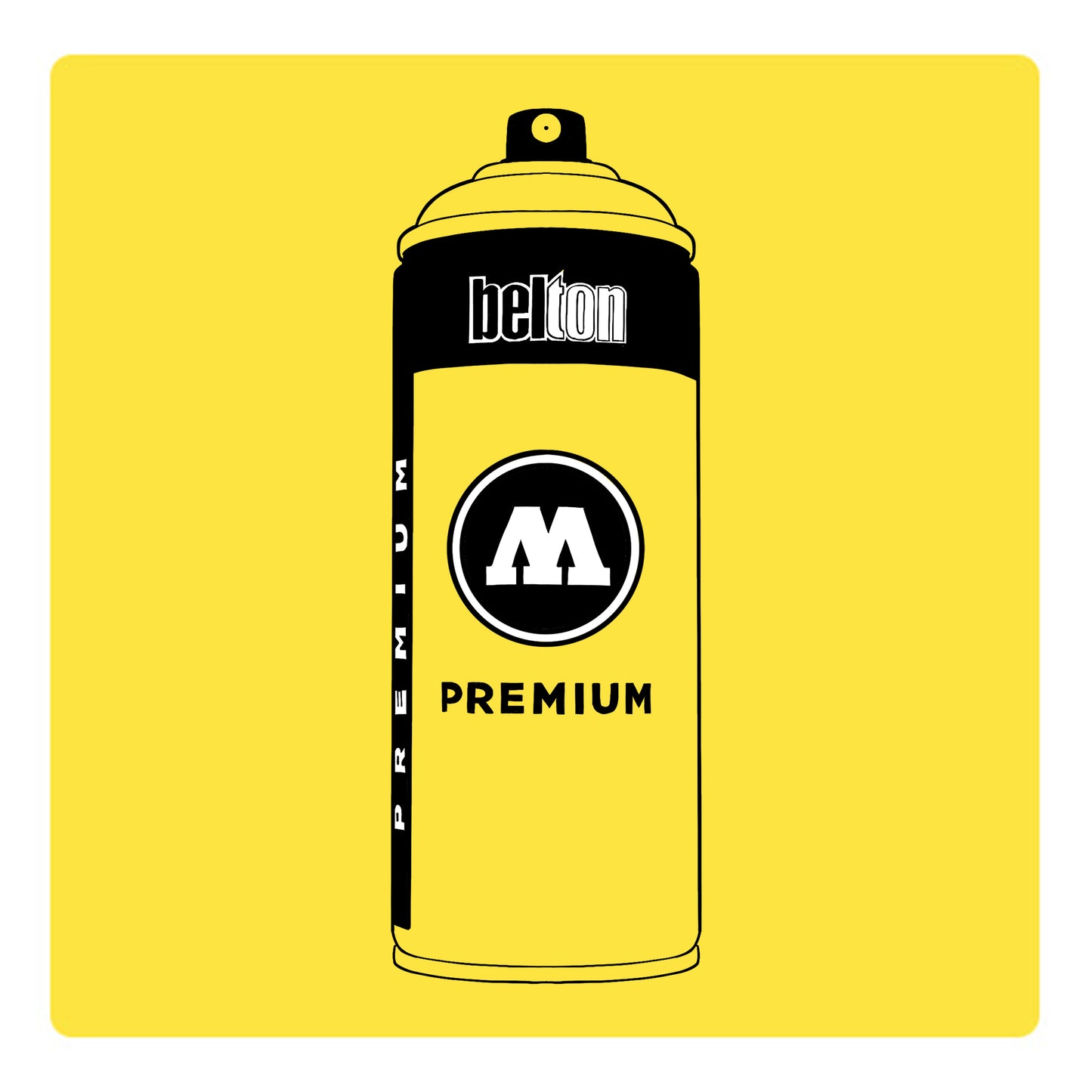 Belton Molotow premium spray paint in color Zinc Yellow