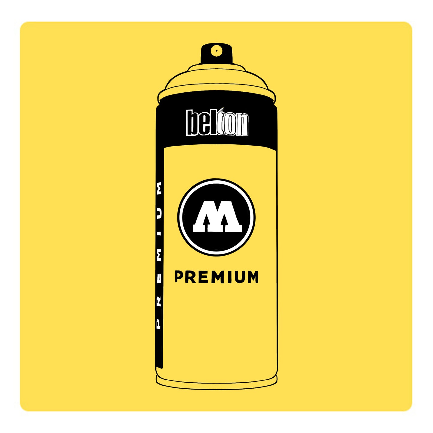 Belton Molotow premium spray paint in color Cashmere yellow