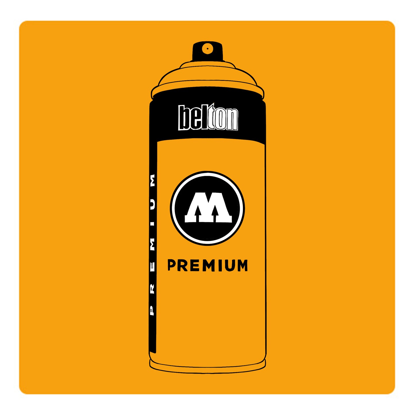 Belton Molotow premium spray paint in color Melon Yellow