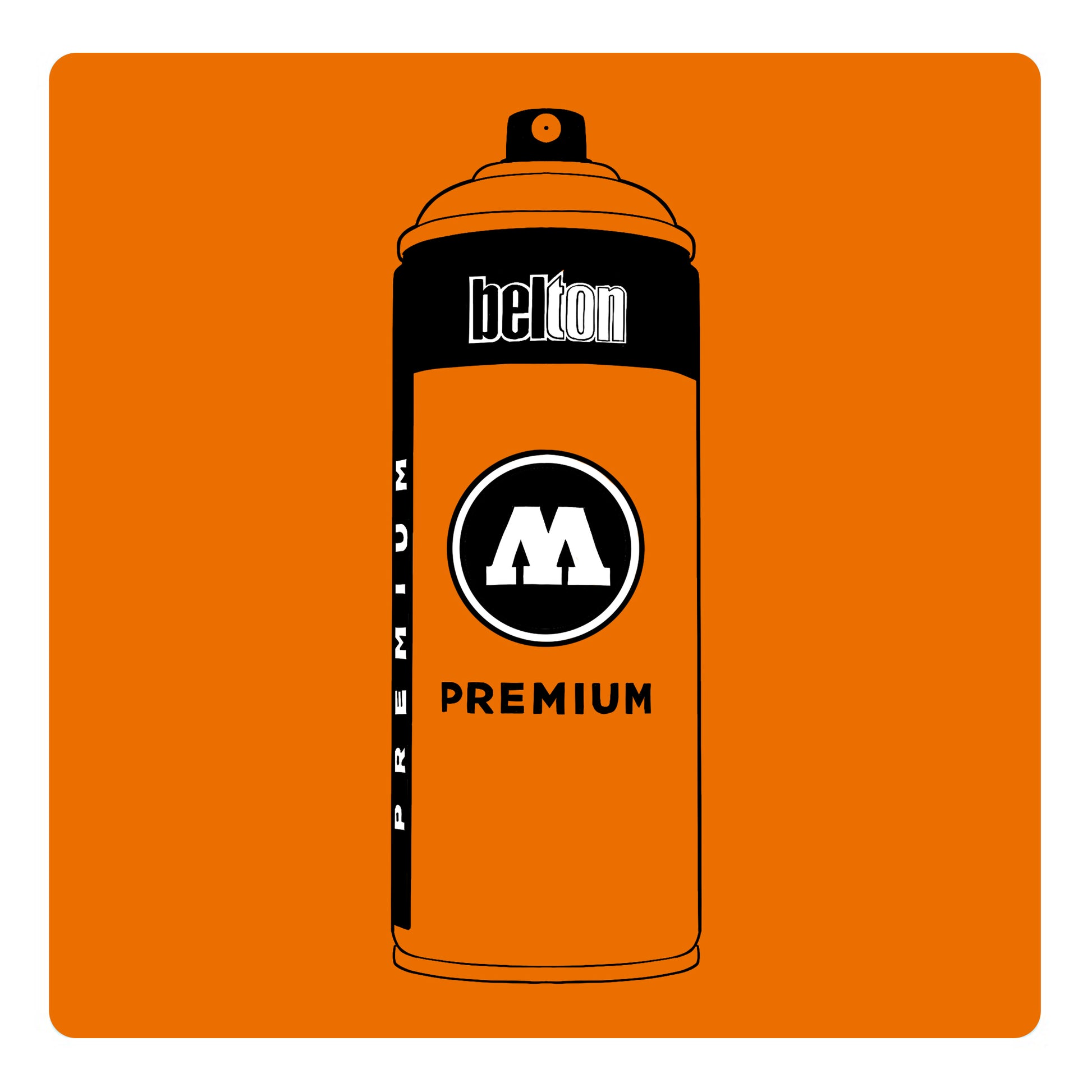 Belton Molotow premium spray paint in color SLIDER Light Orange 