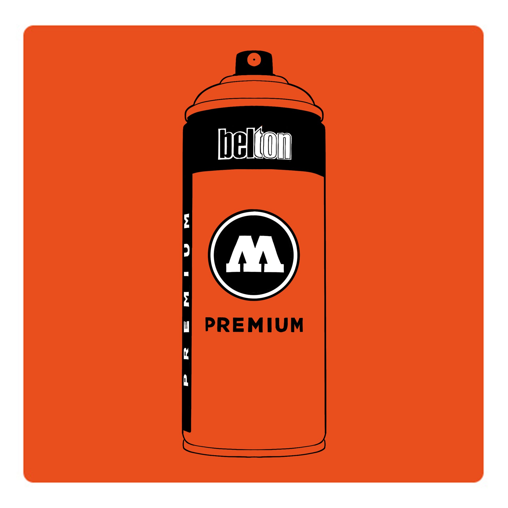 Belton Molotow premium spray paint in color DARE Orange Light