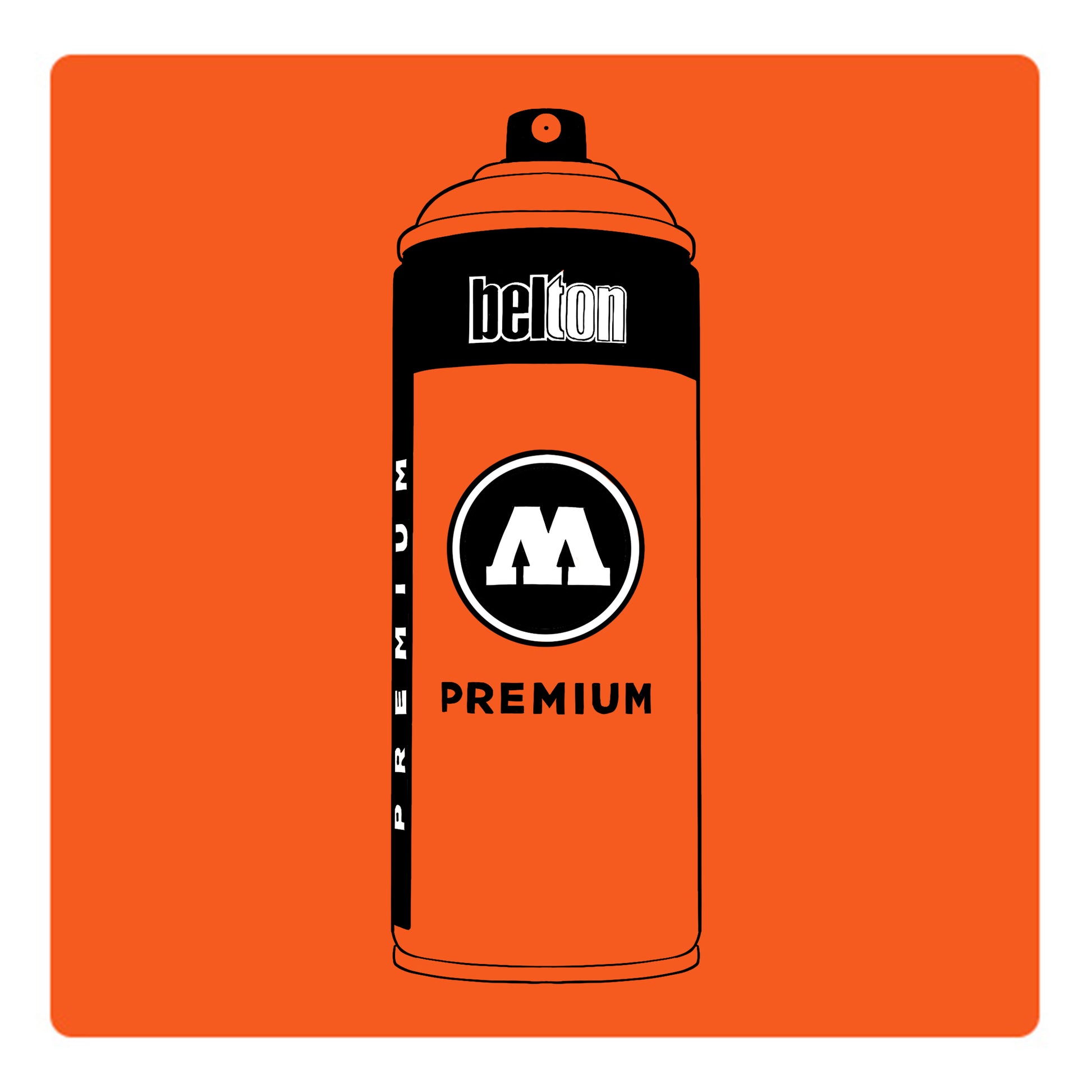 Belton Molotow premium spray paint in color DARE Orange