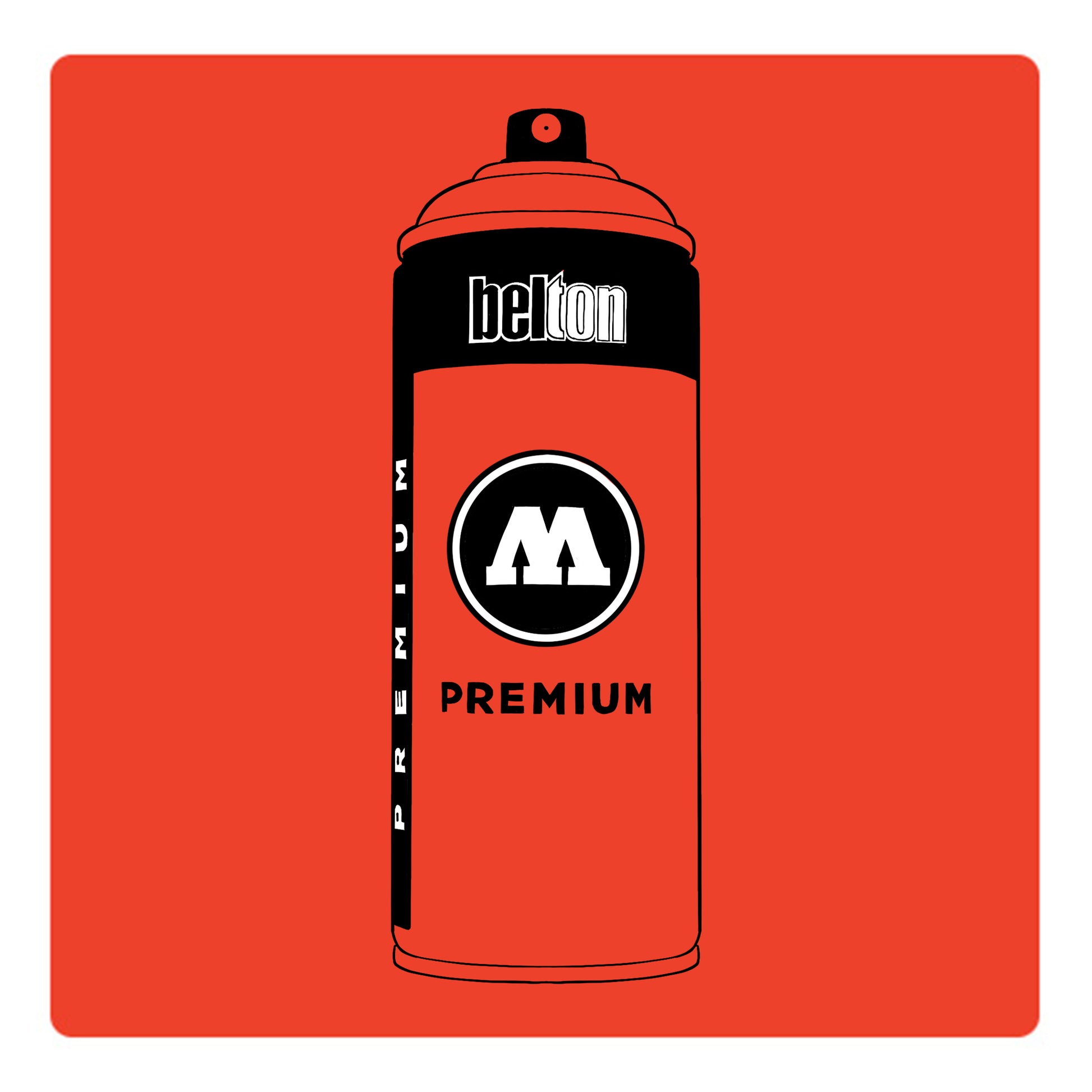 Belton Molotow premium spray paint in color Lobster orange