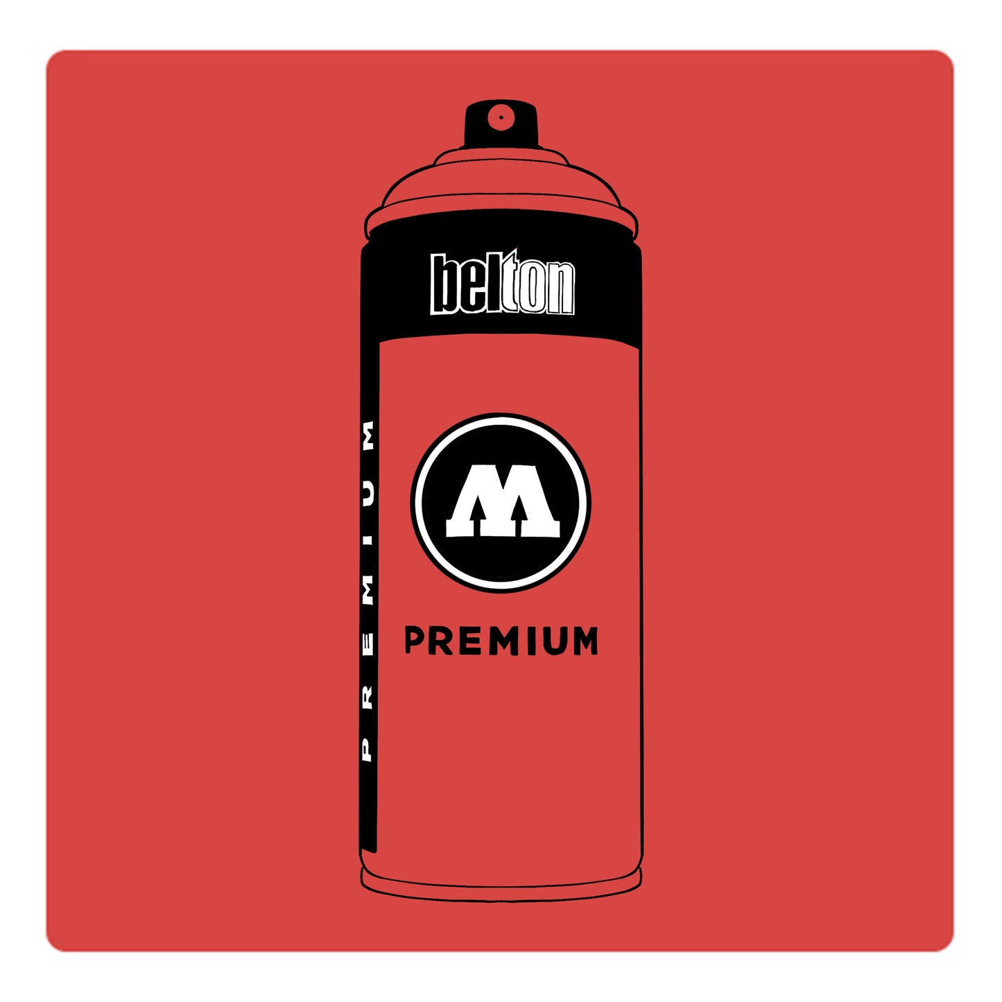 Belton Molotow premium spray paint in color Strawberry Red