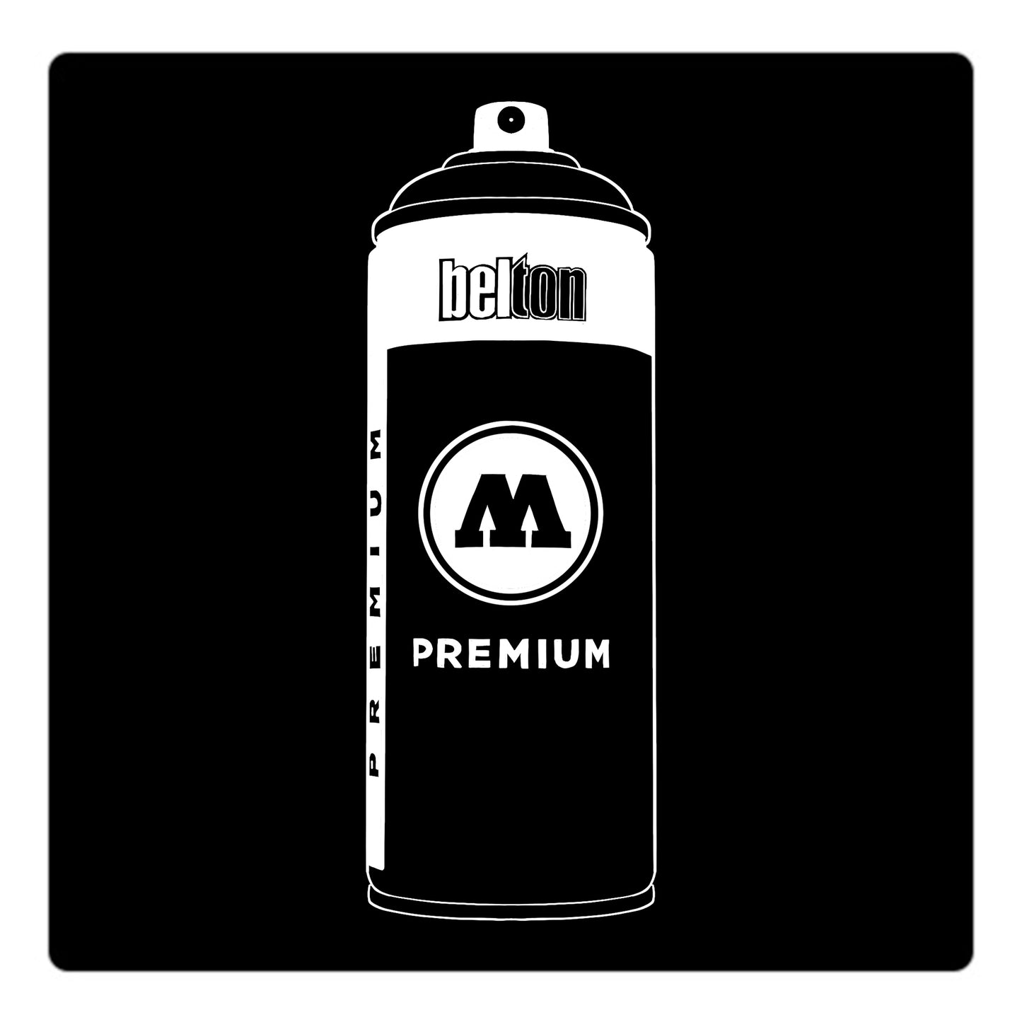 Belton Molotow premium spray paint in color Deep Black