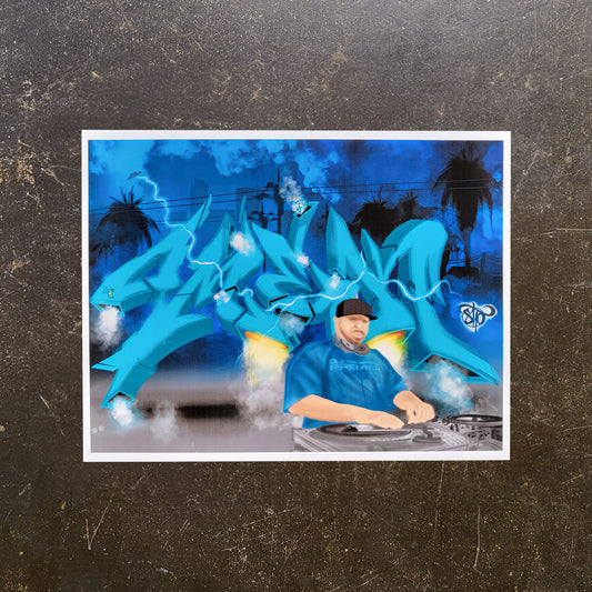 Graffiti artist print poster DJ Premier.
