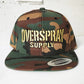 Overspray brand camo colored snap back hat