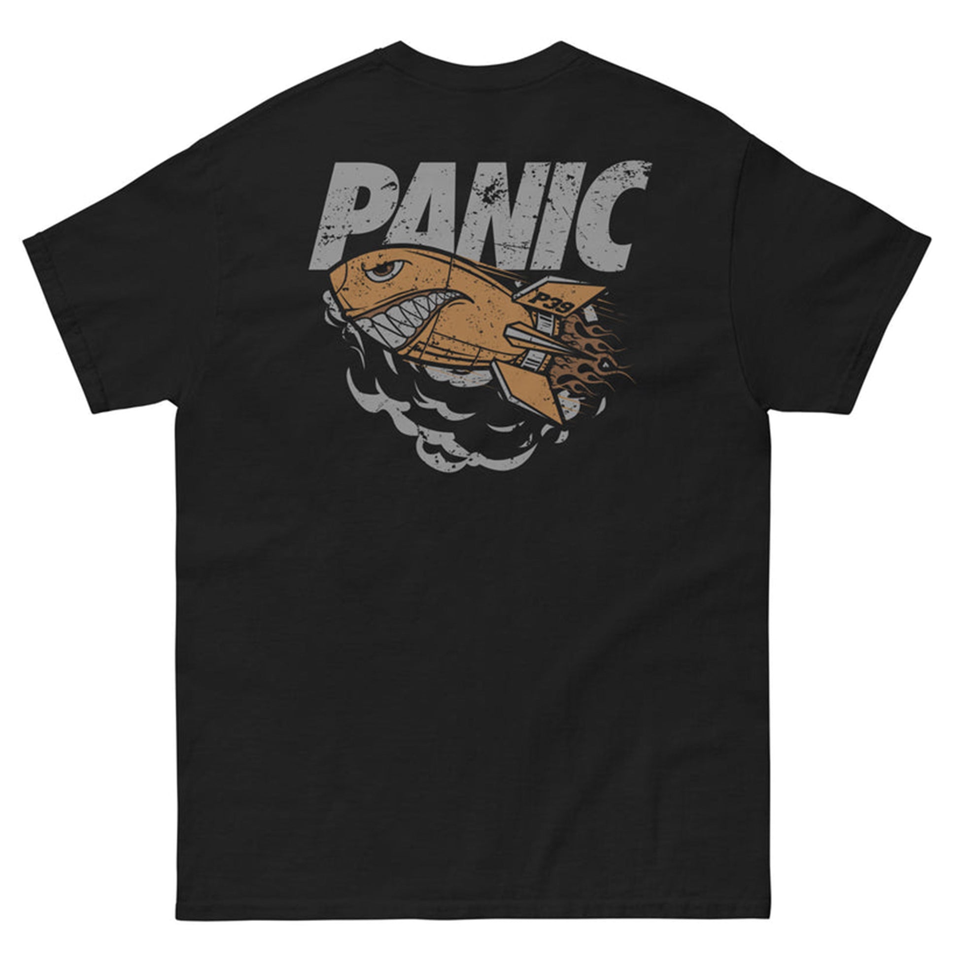 Panic 39 music brand the big boy vintage bomb design in black back