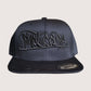 Phatcaps graffiti brand black baseball cap with black embroidery.