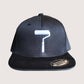 Phatcaps graffiti brand black baseball cap paint roller with white embroidery.