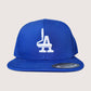 Phatcaps dodger blue baseball cap with white embroidery. 