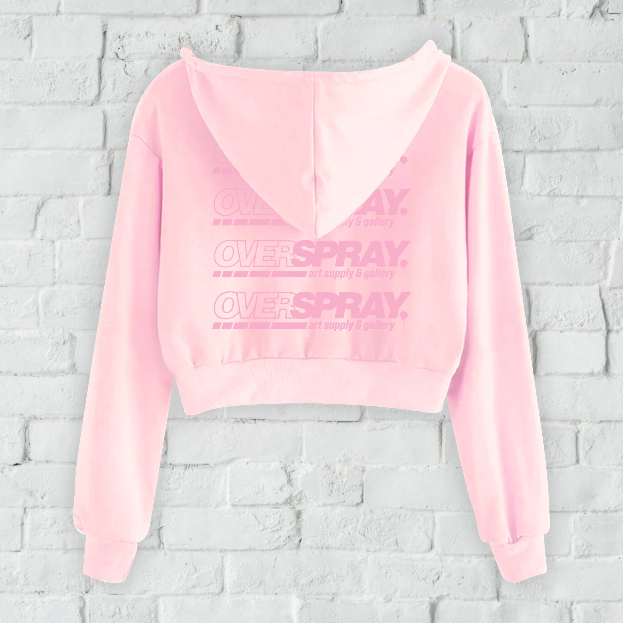 Crop hot sale hoodie pink