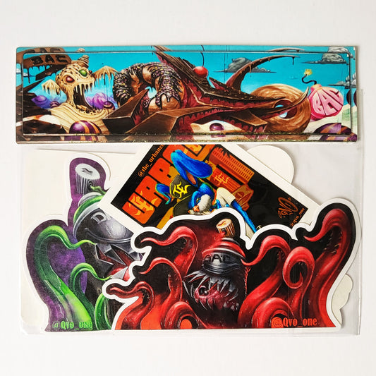 Inland empire graffiti artist sticker pack original designs